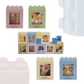 Pastel Jigsaw Architectural Puzzle Block Photo Frame w/o Water (2 Photo 1 3/4"x2 1/8")